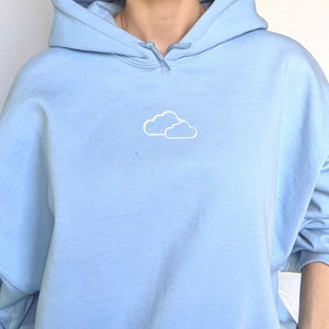 trendy cloud hoodie | light blue hoodies, aesthetic hoodie, oversized hoodie, sweatshirt women trendy, hoodies for women aesthetic