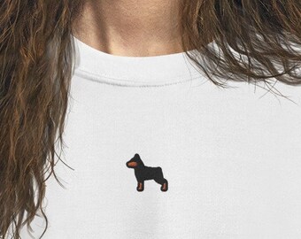 embroidered miniature pinscher crewneck | miniature pinscher, mini pin, min pin, minature pincher, miniture pincer, miniature pinsher