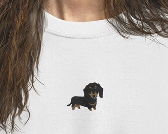 embroidered dachshund sweatshirt | daschund crewneck, daschund gifts daschund sweater weiner dog sweatshirt daschund clothes dackel pullover