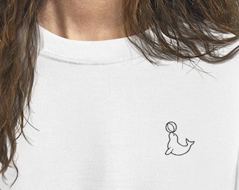 Embroidered seal Sweater — seal clothing, seal sweatshirt, seal lover, seal gift, seal hoodie, seal hoodie, seal crewneck, seal shirt
