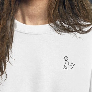 Embroidered seal Sweater — seal clothing, seal sweatshirt, seal lover, seal gift, seal hoodie, seal hoodie, seal crewneck, seal shirt