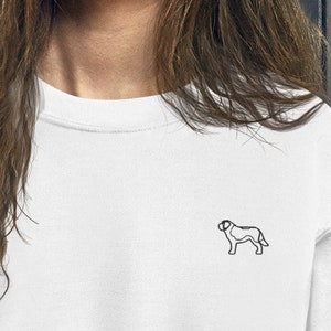 Saint bernard dog crewneck | embroidered sweatshirt with dog | st bernard dog sweatshirt | st. bernard gift, embroidered dog sweatshirt