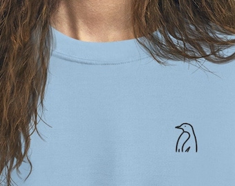 Embroidered Penguin Sweater — penguin sweater, penguin lover, penguin gifts, penguin hoodie, penguin clothing, animal sweater, penguin love