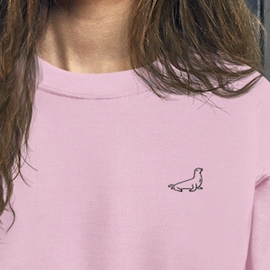 embroidered seal sweatshirt | seal crewneck, seal sweater, seal clothes, seal shirt, seal clothing, seal pullover seal gifts seal gift