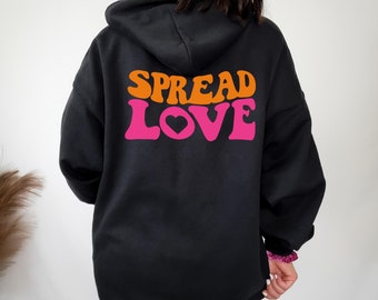 spread love hoodie | trendy hoodie | oversized hoodie | sweatshirt woman trendy, trendy sweatshirt, aesthetic hoodie, cute hoodie