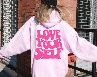 love yourself hoodie | oversized hoodie | sweatshirt woman trendy | trendy sweatshirt | aesthetic hoodie | aesthetic clothes