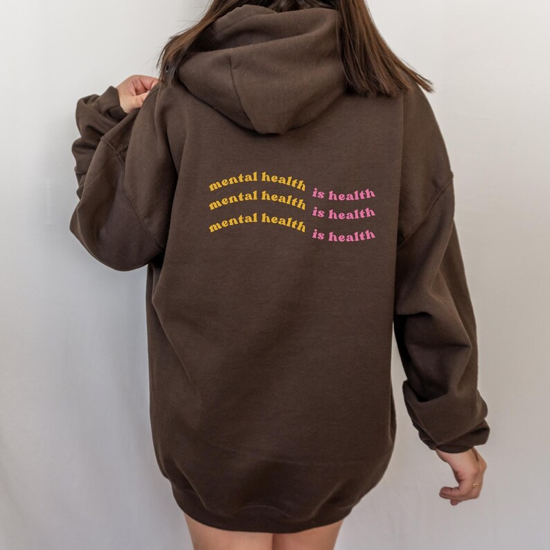 Mental Health Hoodie Mental Health Sweatshirt Brown Hoodie Etsy