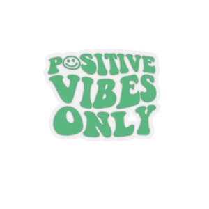 good vibes sticker | groovy sticker, retro font sticker, aesthetic sticker, cute stickers, stickers gift, positive sticker, quote sticker