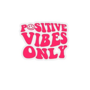 good vibes sticker | groovy sticker, retro font sticker, aesthetic sticker, cute stickers, stickers gift, positive sticker, quote sticker