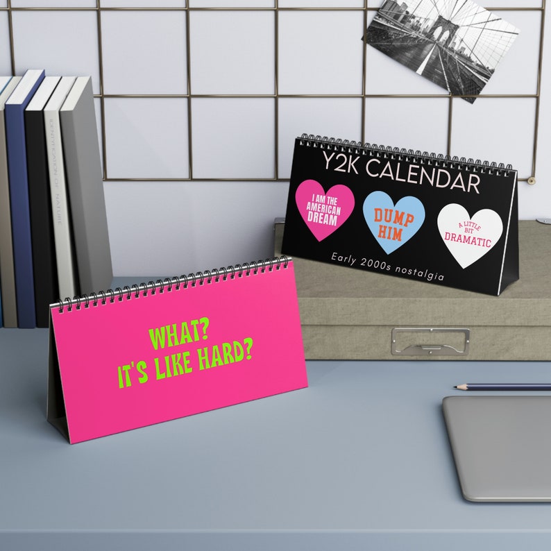 Y2k Calendar Cute Calendar Calendar Gift Desk Calendars Etsy