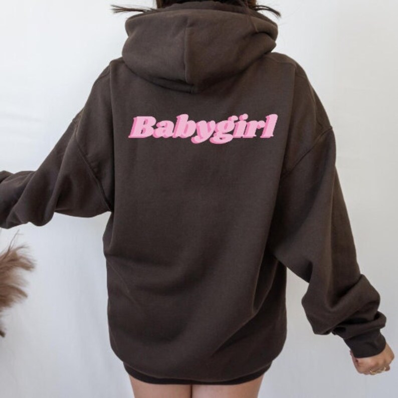 babygirl hoodie | babygirl aesthetic, brown hoodie, babygirl sweatshirt, sweatshirt women trendy, baby girl hoodie, babygirl sweater image 1