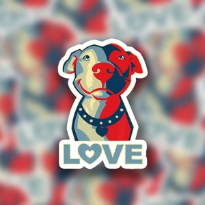 Pitbull Love Sticker | Fully Waterproof | Pet Stickers | Pitbull Sticker | Sticker for yeti, hydroflask, laptop, pc. | Pet Lover Stickers