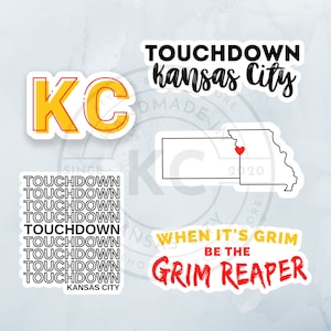 Kansas City Inspired Sticker Pack | Sticker | Football Fan Stickers | Kansas City | Sports Stickers | Cute Stickers