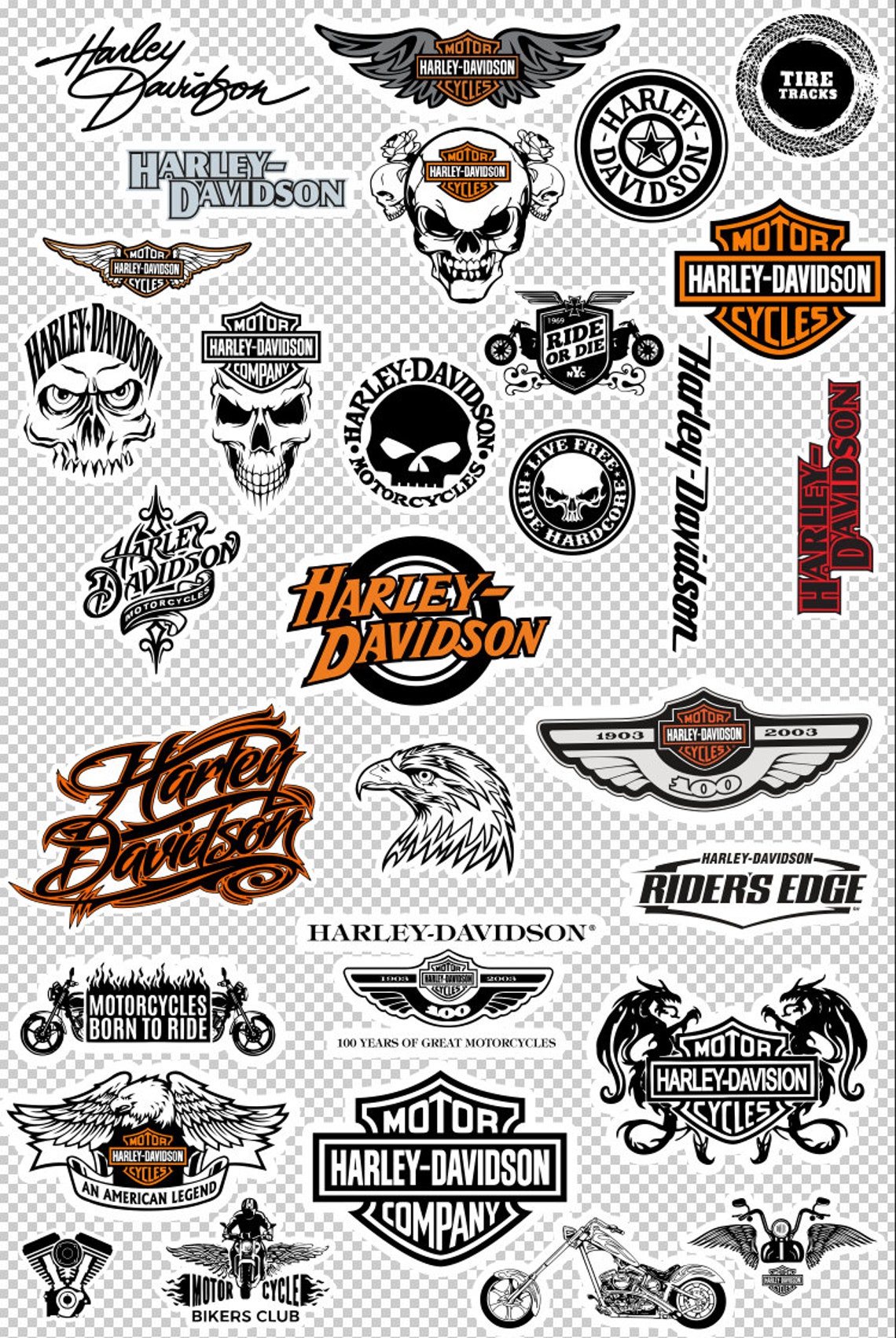 small harley davidson stickers