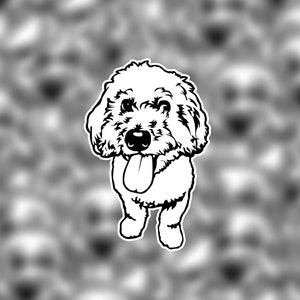 Golden Doodle | Sticker | Fully Waterproof | Pet Stickers | Doodle  Dog Sticker | Sticker for yeti hydroflask, laptop pc | Pet Lover Sticker
