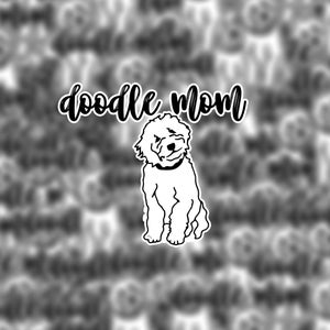 Doodle Mom | Sticker | Fully Waterproof | Pet Stickers | Golden Doodle Sticker | Sticker for yeti hydroflask, laptop, pc | Pet Lover Sticker