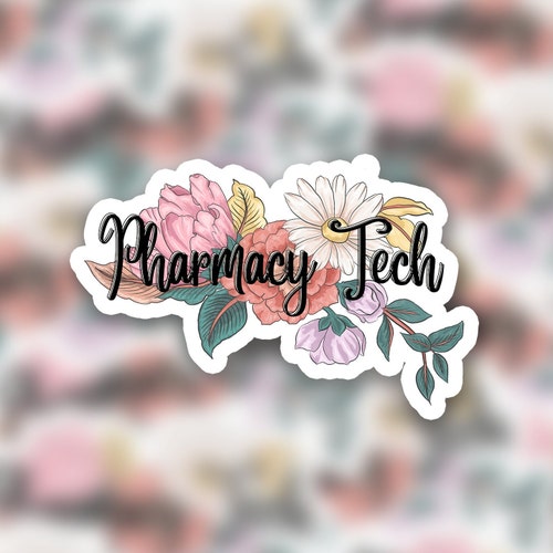 Pharmacy Tech Floral Sticker Fully Waterproof Funny - Etsy Hong Kong Pharmacy Tech Floral Sticker Fully Waterproof Funny - Etsy Hong Kong