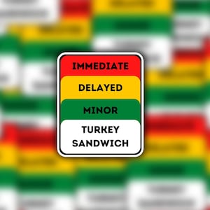 Triage Card | Sticker | Funny ems Sticker | Medical | EMT Rn Paramedic Doctor RPh Lpn Hospital First Responder, gift for emt, gift for medic