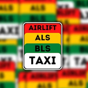 Who to Call, Airlift, ALS, BLS, Taxi | Sticker | Funny ems Sticker | Medical | EMT Rn Paramedic Doctor RPh Lpn Hospital First Responder