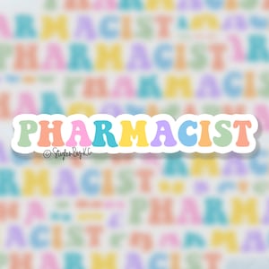 Colorful Pharmacist | Sticker | Cute Pharmacy Sticker | Medical Sticker | Rx | Funny Sticker for Laptop | Yeti Decal