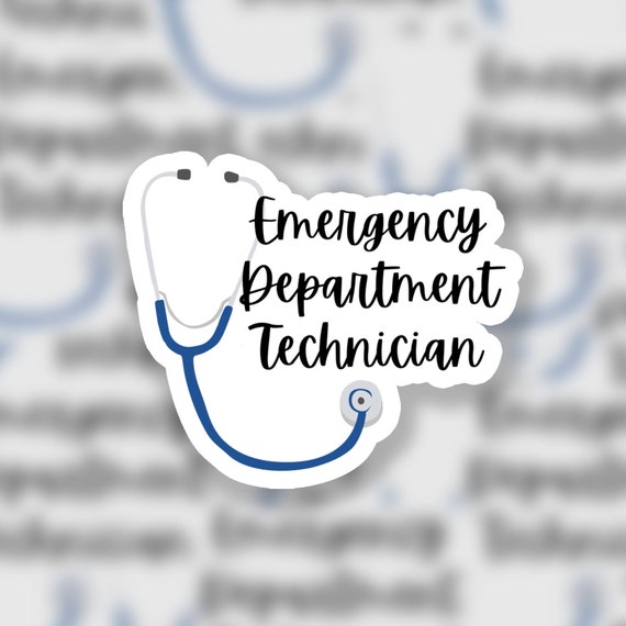Emergency Department Technician Sticker Stickers for - Etsy