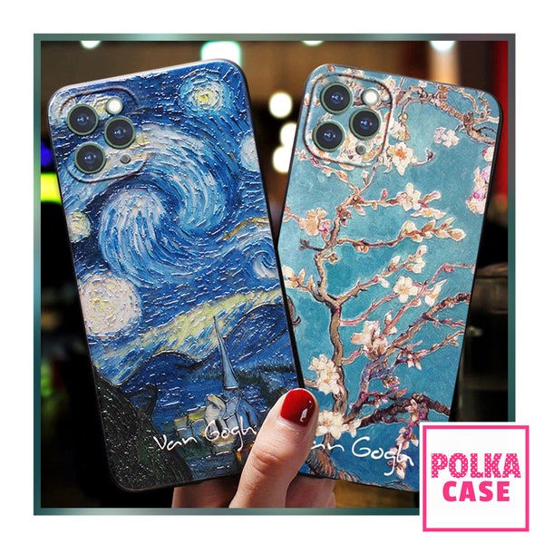 Van Gogh Shockproof iPhone Case - iPhone 14/13/12/Pro/Max/Mini/Plus, iPhone 11/Pro/Pro Max, SE 2020, X/XR/XS, 8/7/Plus - Protective Cover