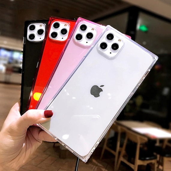 Square Design Clear Shockproof Iphone Case Iphone Etsy