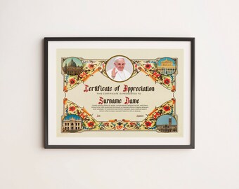 Printable Roman Catholic Church Certificate Template | Catholic ...