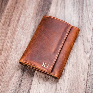 TRIFOLD MENS WALLET, Men's Leather Trifold Wallet handmade Leather, Personalized Mens Wallet, Leather Wallet Holds Lots of Money