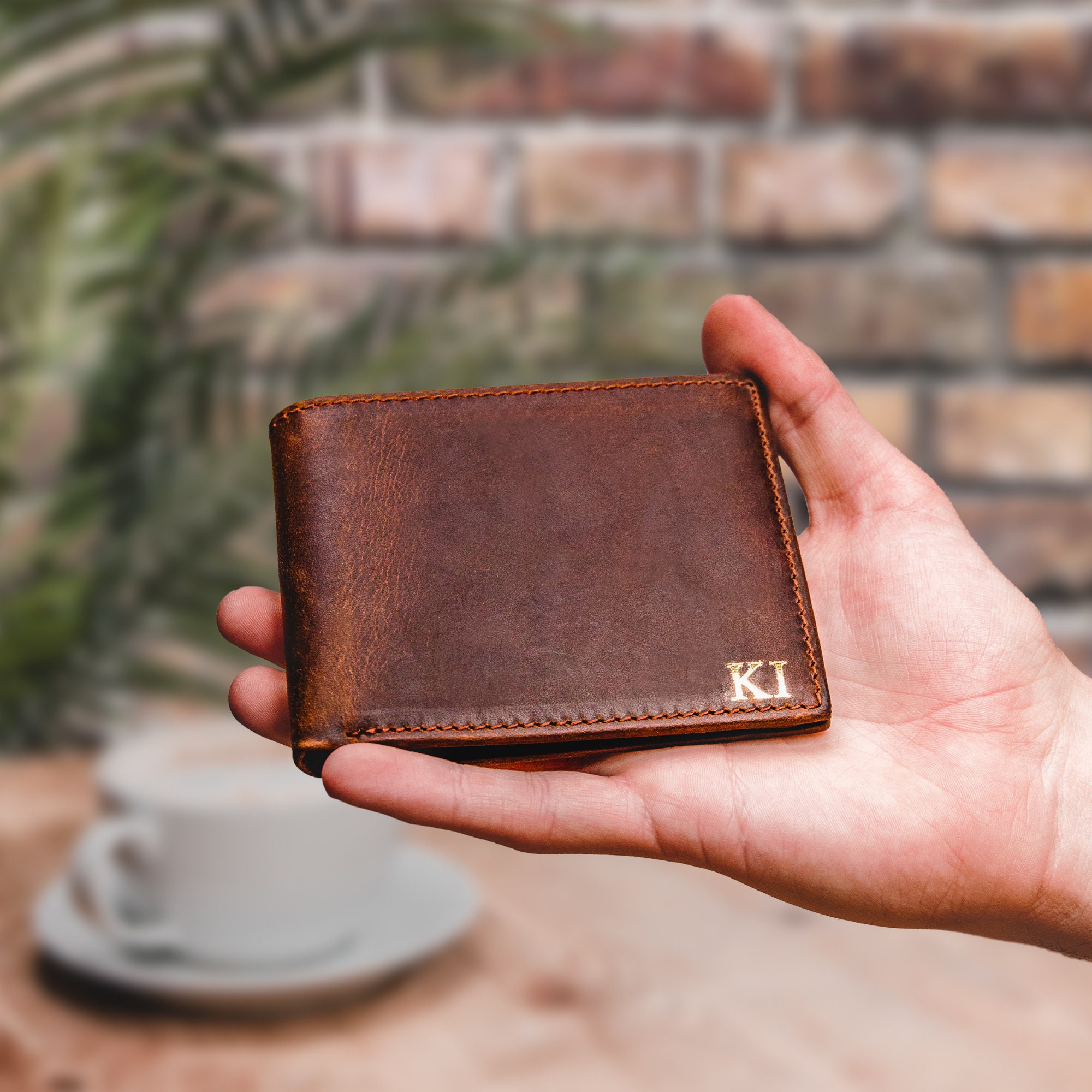 Men's Card Holder Coin Leather Long Wallet
