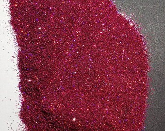 Sasitude, holographic dark pink glitter, holographic glitter, Polyester Glitter, ultra fine glitter, 2oz bag