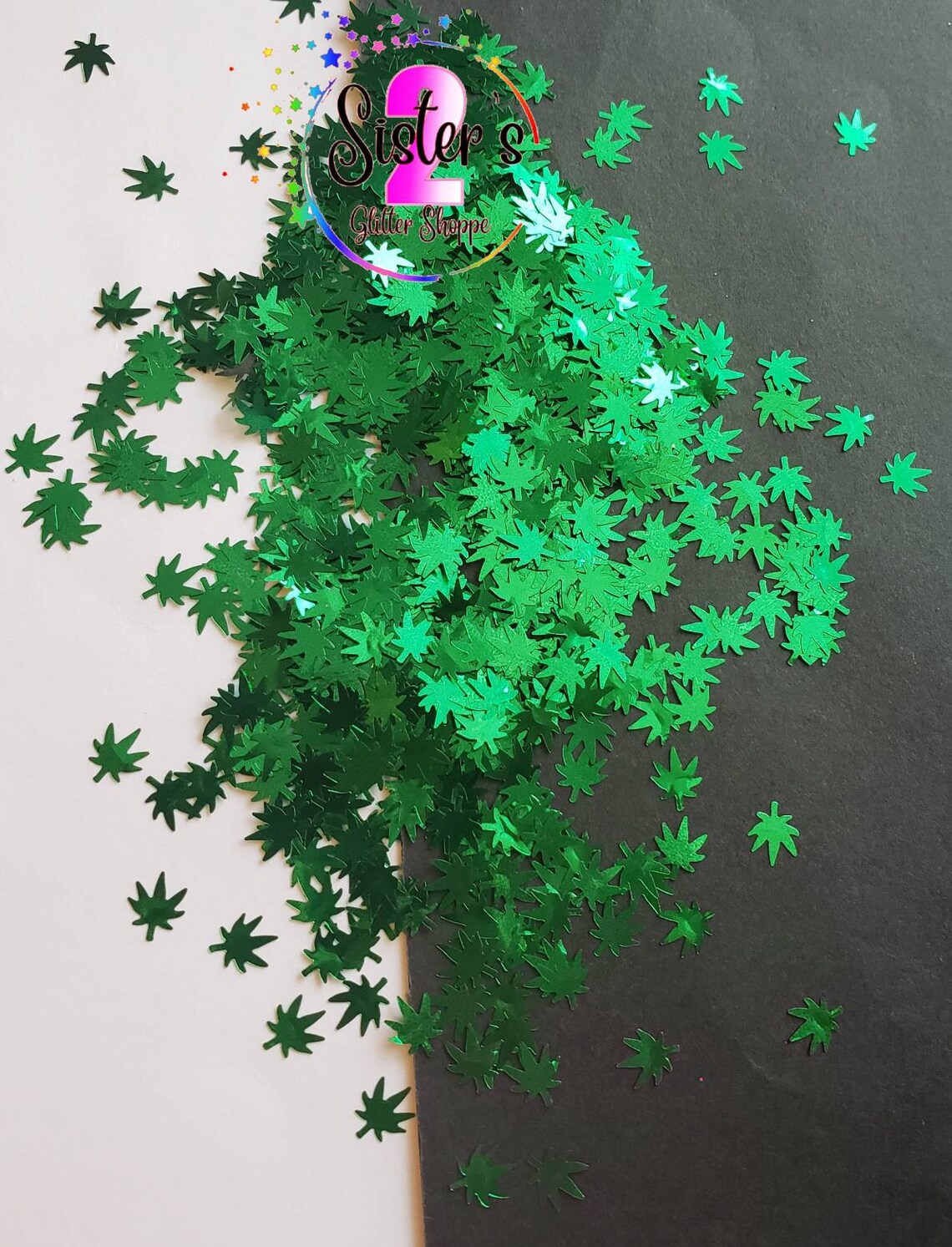 420 Marijuana leaf shaped glitter shaped glitter Etsy