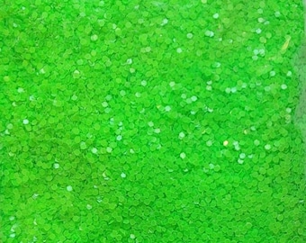Glow green, 1mm chunky green glow in the dark glitter, Polyester Glitter, chunky glitter, 2oz bag, glow in the dark glitter