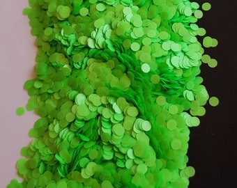 Neon green dots, 3mm neon green dot glitter, Polyester Glitter, 1oz bag