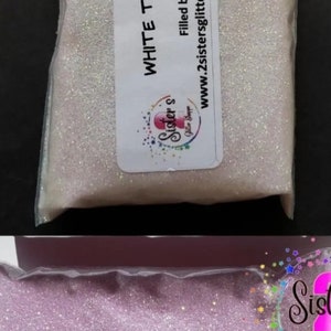 UV White to Purple Polyester Glitter, ultra fine glitter, UV Glitter, Color Changing Glitter, 2oz bag