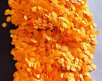 Neon orange dots, 3mm neon orange dot glitter, Polyester Glitter, 1oz bag
