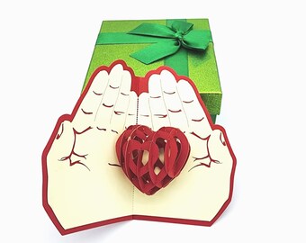 Pop Up Karte | 3D Karte | Liebe Karte | Pop Up Herz
