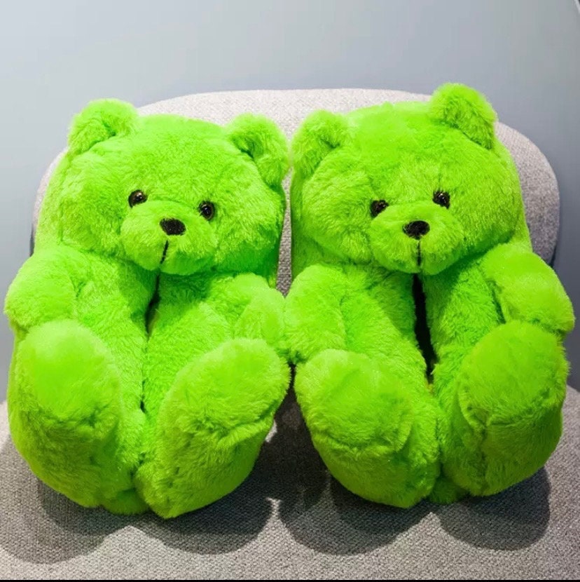 Teddy Bear Slippers Etsy