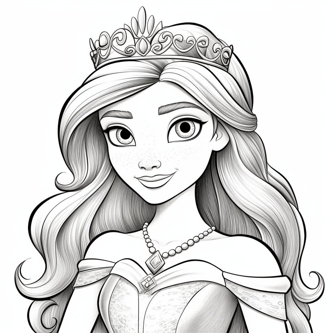 Disney Princess Crown Image Coloring Pages