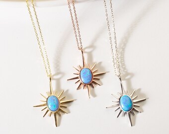 Turquoise Stone Necklace-north Star 