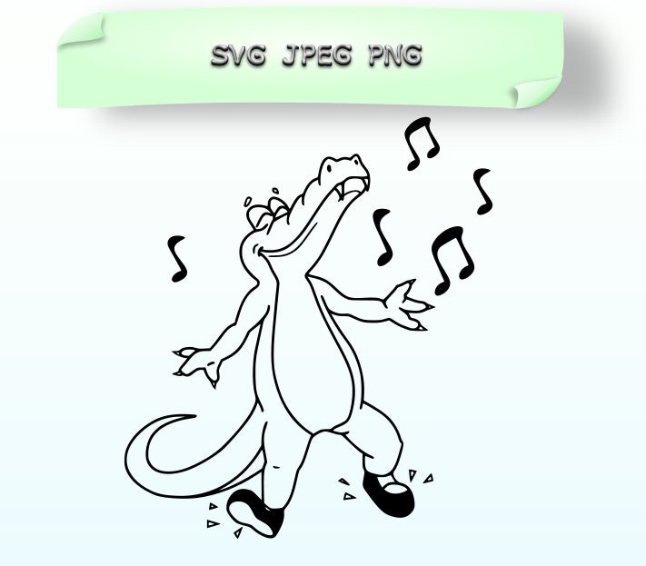 Dancing Alligator Cartoon Svg - Etsy
