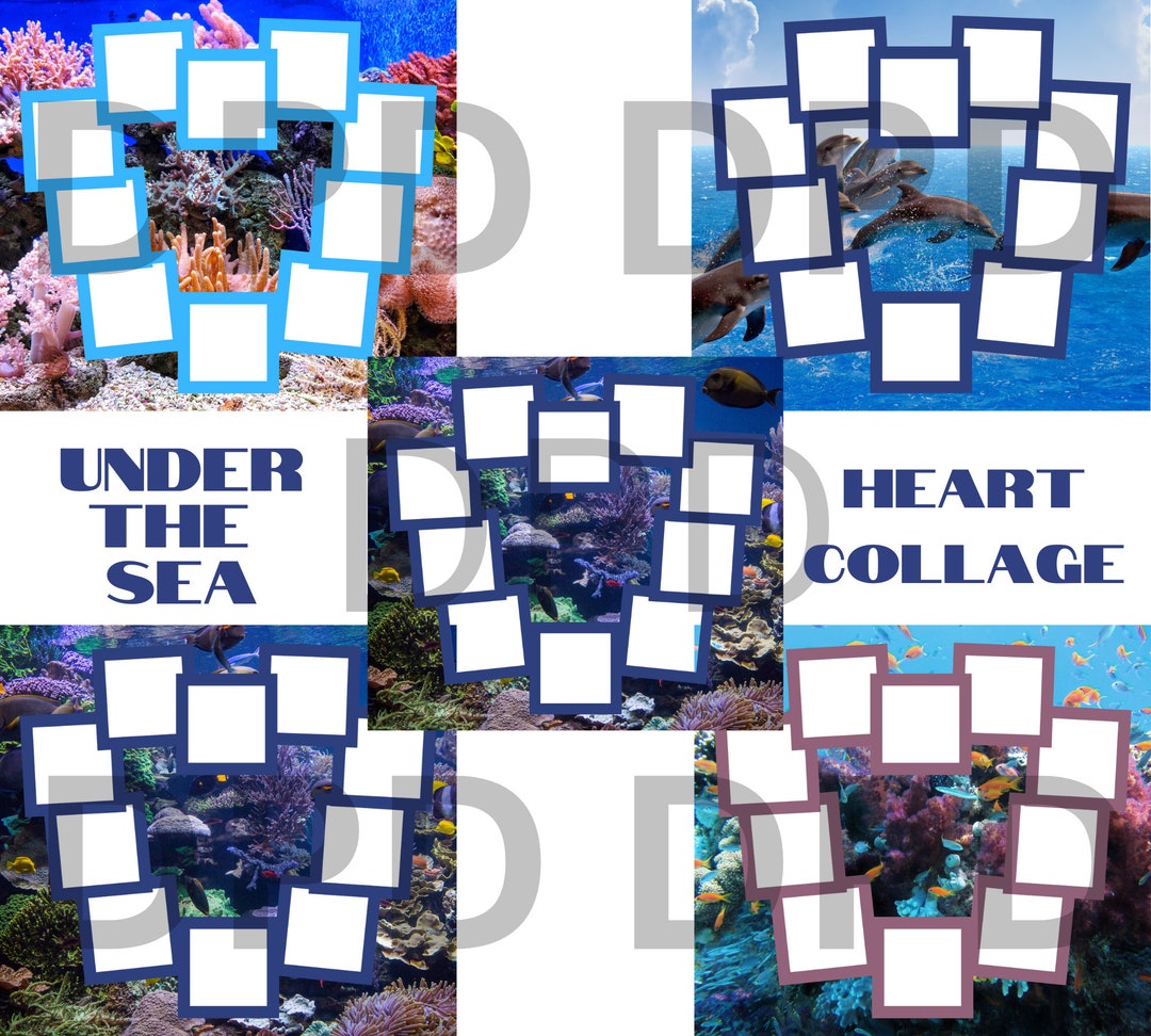 Collage Picture Under the Sea BUNDLE! 20 Oz Skinny Tumbler Sublimation ...