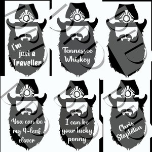 Chris Stapleton Silhouette Digital Download PNG File Traveller, Lucky Penny, 4Leaf Clover, Tennessee Whiskey, Maak je eigen