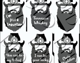 Chris Stapleton Silhouette Digital Download PNG File Traveller, Lucky Penny, 4Leaf Clover, Tennessee Whiskey, Make Your Own