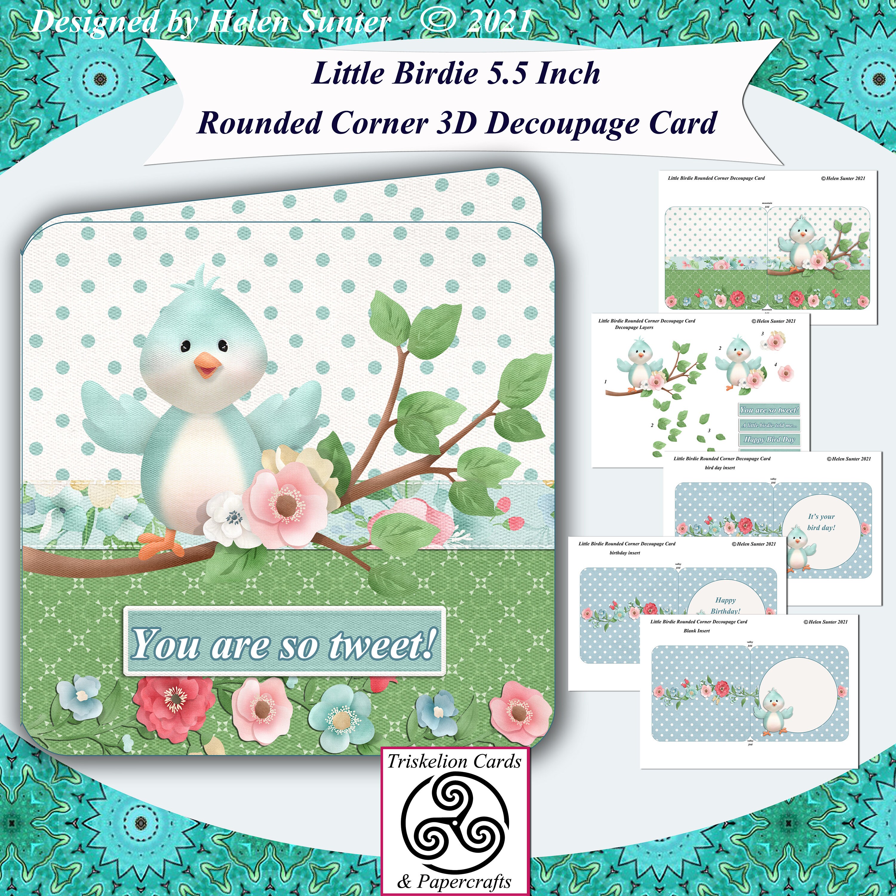 Printable Little Birdie Card Making Kit Digital Download DIY - Etsy