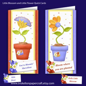 Little Blossom and Little Flower Quick Card Making Kits with Optional Decoupage