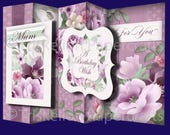 Heartstrings Double Fold Back Printable Digital Card Making Kit with Decoupage and Extra Sentiments