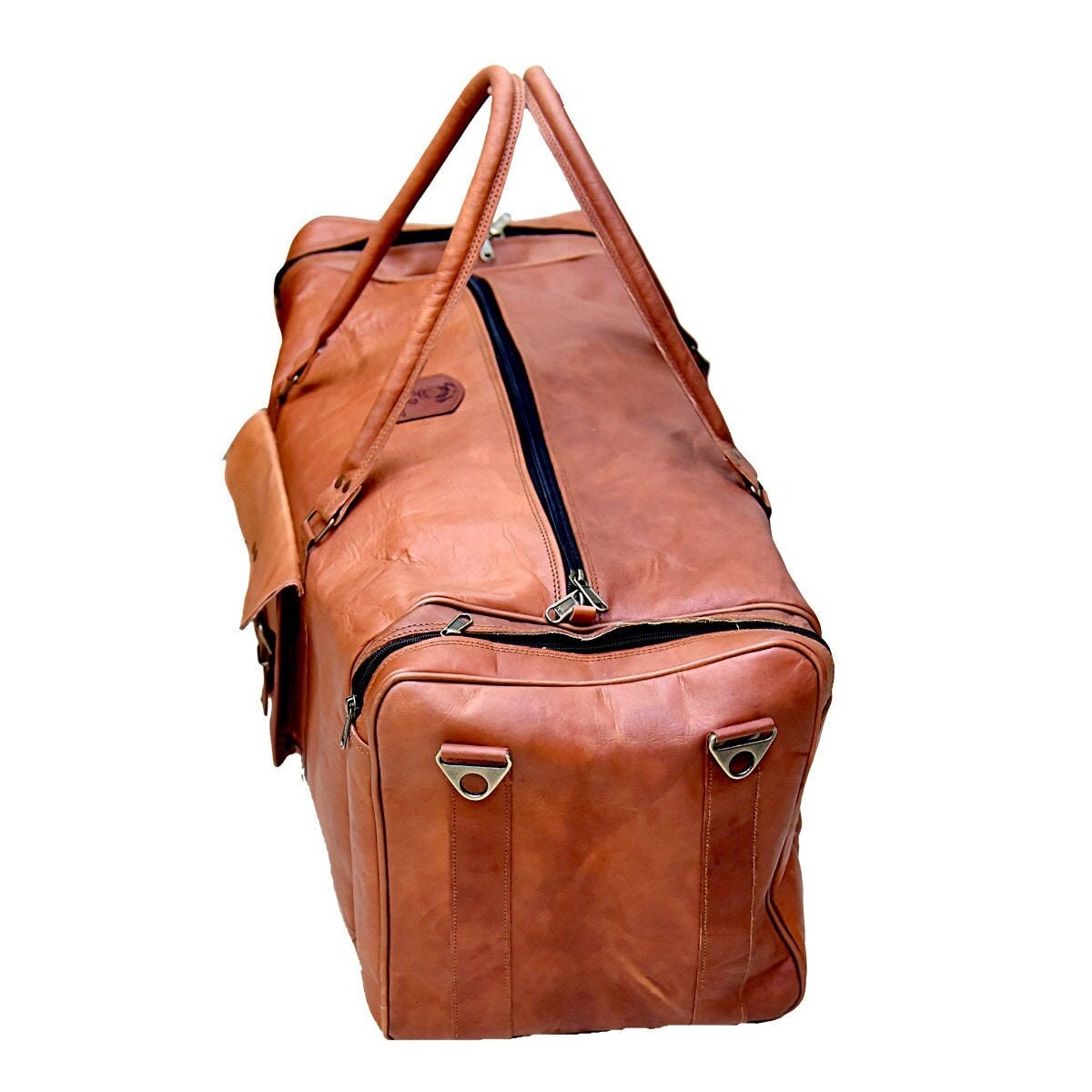 Oversized Travel Duffel Bag Genuine Leather Weekend bag Weekender