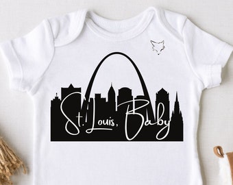 St. Louis, Baby Onesie | Unisex Baby Clothes | Big City | Midwest | The Arch
