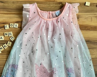 Toddler Unicorn Rainbow Dress with optional Bracelet